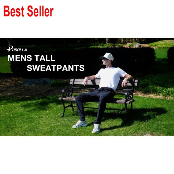 Men's Tall Sweatpants Lightweight Joggers Athletic Workout Casual Tapered Leg - Picture 6 of 6